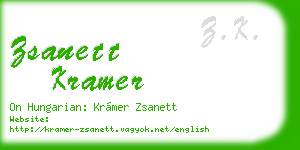 zsanett kramer business card